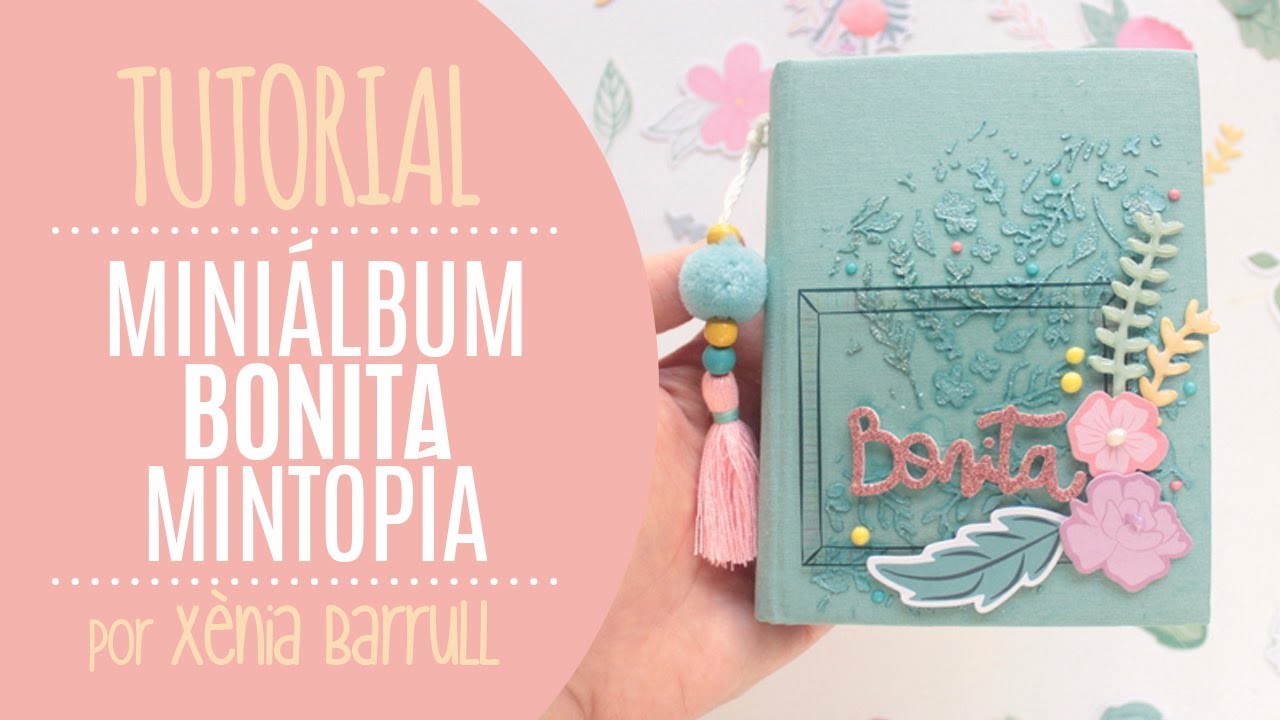 Mini álbum en un libro con Bonita de Mintopía - por Xènia