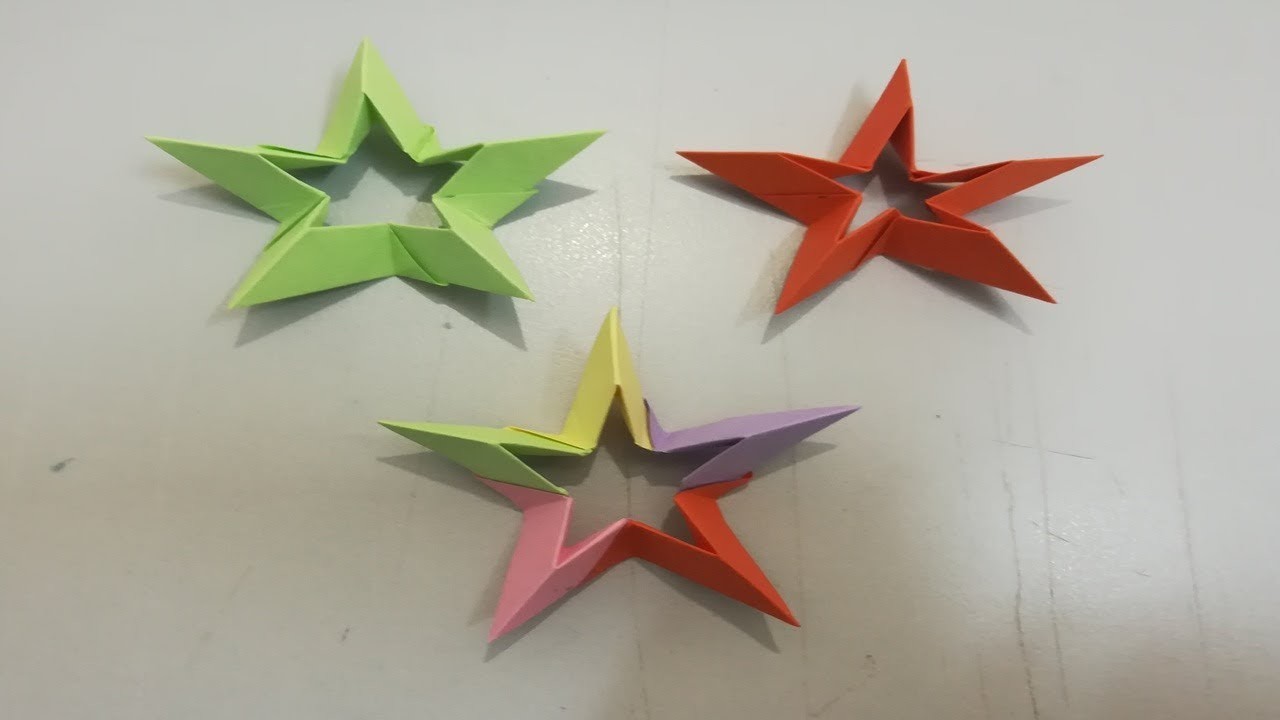 Origami : Estrella de Papel fácil 3D - How to make paper Stars 3D - Fabricación de Estrella
