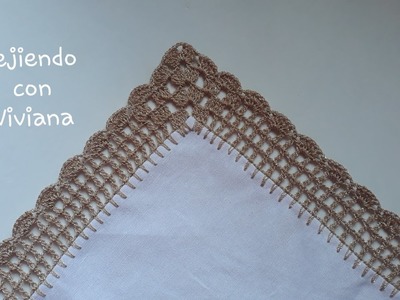 Orilla Tejida a Gancho Crochet #67 (5 vueltas)