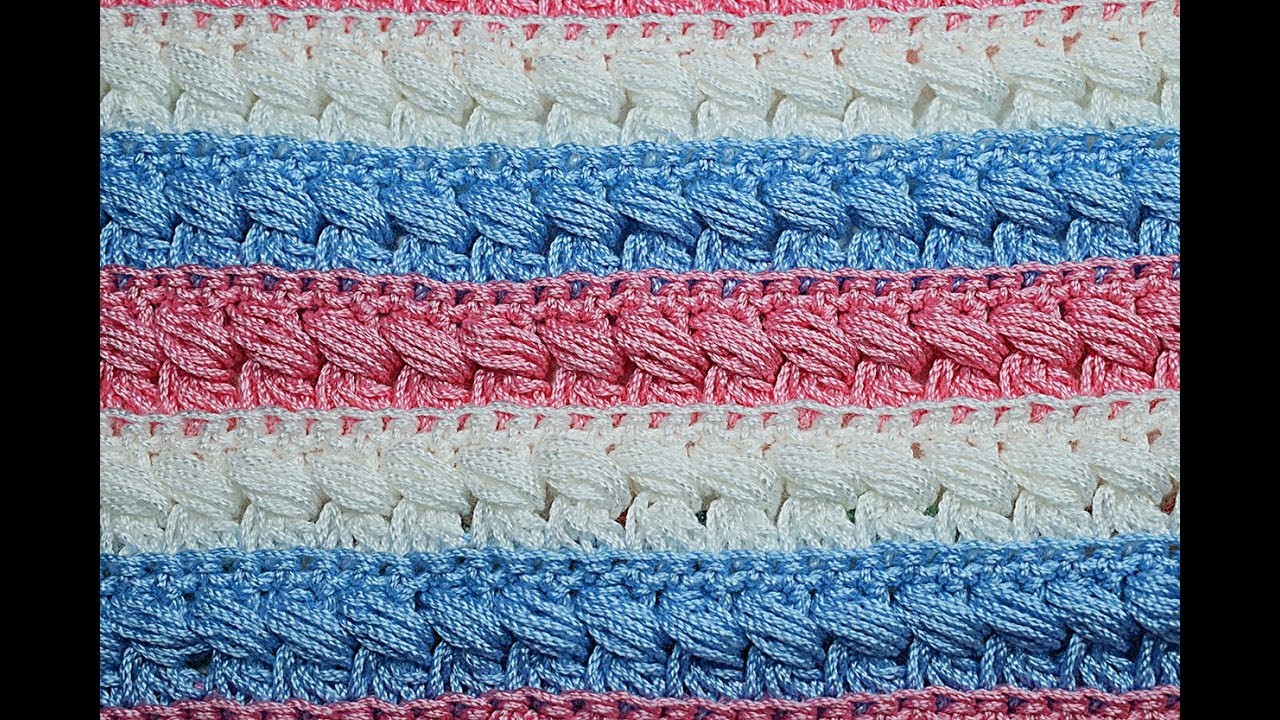 Puntada especial para mantas y cobijas muy facil y rapida #crochet #ganchillo