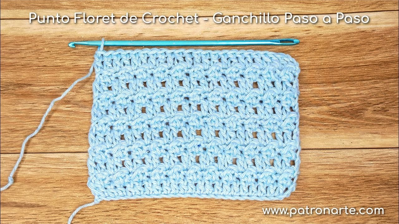 Punto Floret de Crochet - Ganchillo Paso a Paso Aumentos y Disminuciones incluidos