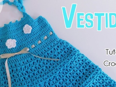 Vestido para bebe tejido a crochet -ganchillo. Crochet paso a paso principiantes. Parte 1