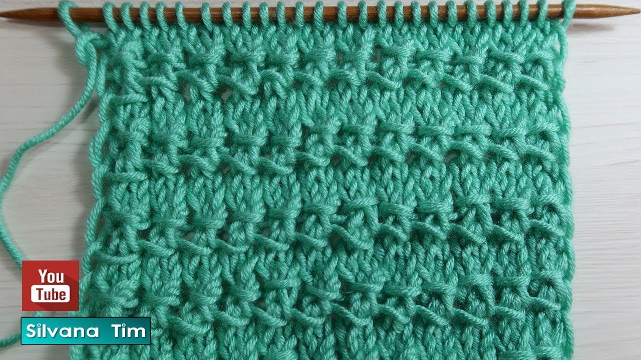 Aprendé a tejer Punto Fácil y Rápido en Relieve. Punto "Rosio" Tejido a dos agujas № 858