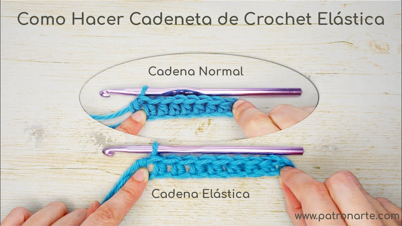 Cadeneta Elástica de Crochet - Ganchillo Paso a Paso |  Como Tejer a Crochet