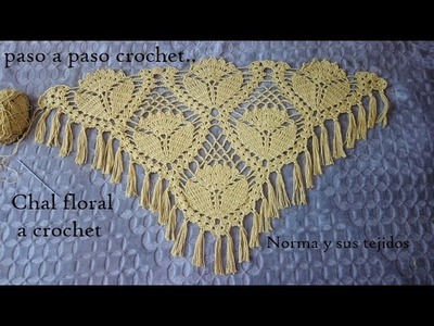 Chal Floral Crochet o ganchillo #crochet #blusasnorma #diadelasmadres