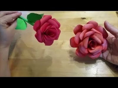 Cómo hacer rosas de papel. Flores de papel DIY. Manualidades faciles para regalar