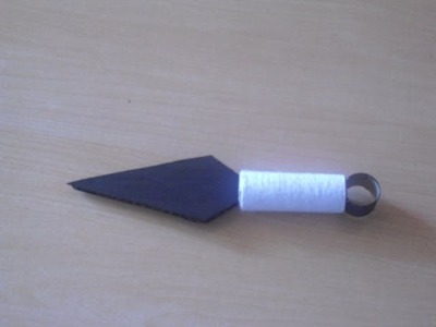 Como hacer un cuchillo Kunai con cartón. How to make Kunai Knife with paperboard.