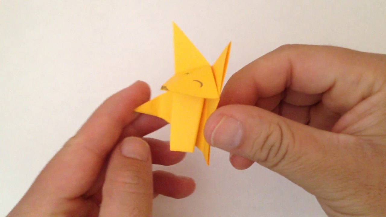 ???? ¿Comó hacer un Zorro simple de Origami?  Fácil de hacer ????????