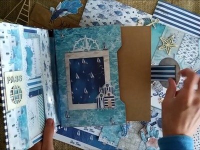 Cuaderno de viaje marinero. Vacaciones en el mar. Scrapbooking. Kora projects.