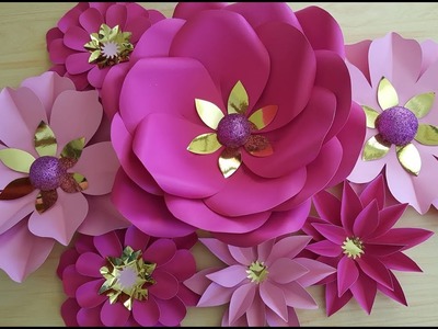 DIY. CÓMO HACER FLORES EN CARTULINA.3 IDEAS