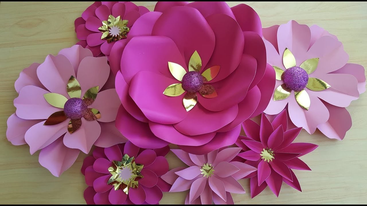 DIY. CÓMO HACER FLORES EN CARTULINA.3 IDEAS