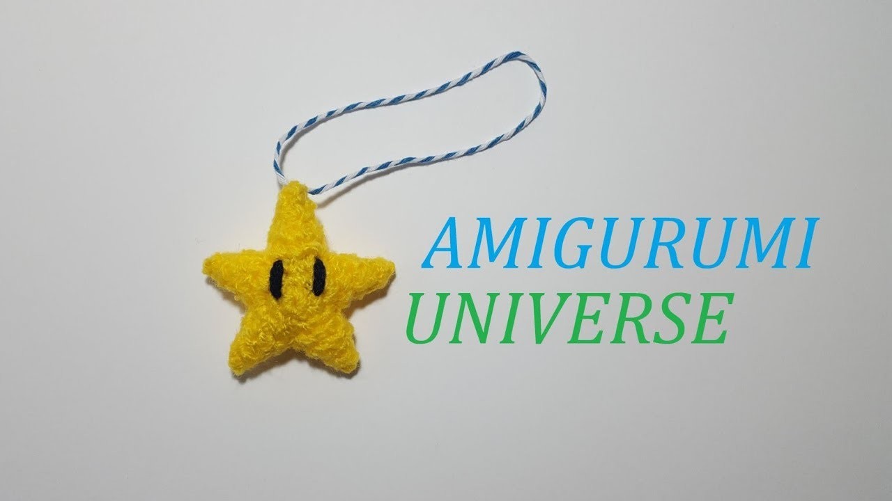 Estrella de Súper Mario, Tutorial de ganchillo de estrellas simétricas de Amigurumi Universe.