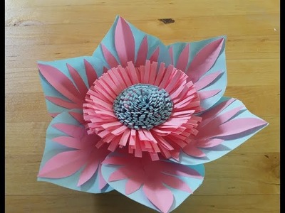 Flor de papel.  DIY  Ideas para hacer flores  con manualidades muy originales