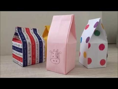 Origami Caja De Leche para Regalo