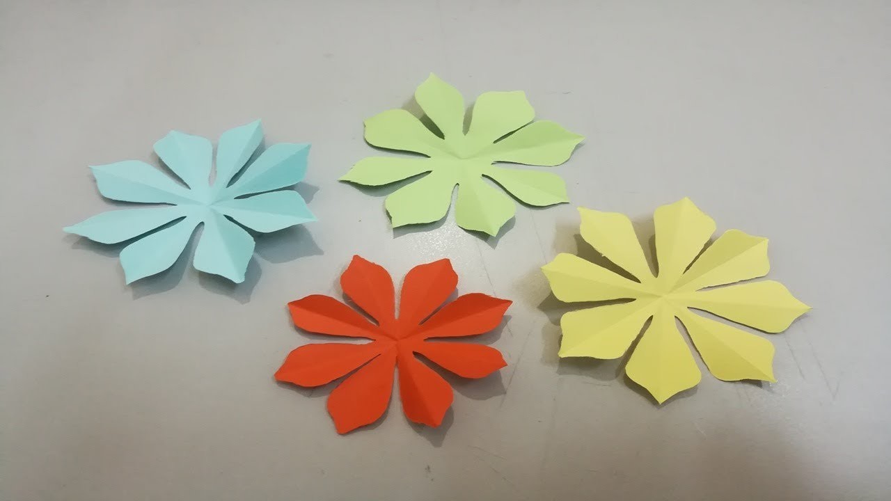 Origami - cómo hacer flor de papel - Diy flores de papel - Easy paper flowers