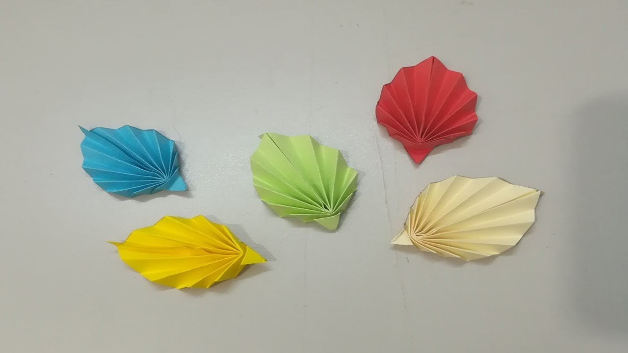 Origami - Cómo hacer hojas de papel Tutorial - How to make a tree leaf Easy - Diy