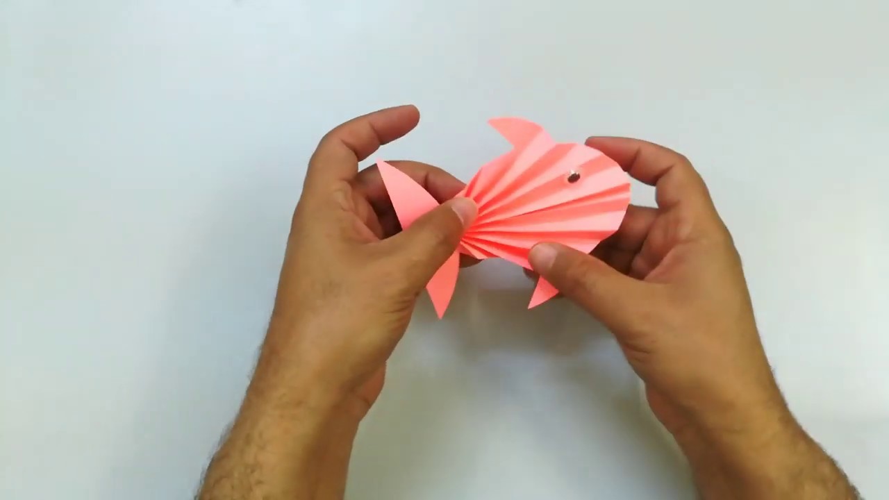 Origami - cómo hacer pez de papel - Diy paper fish - fish making