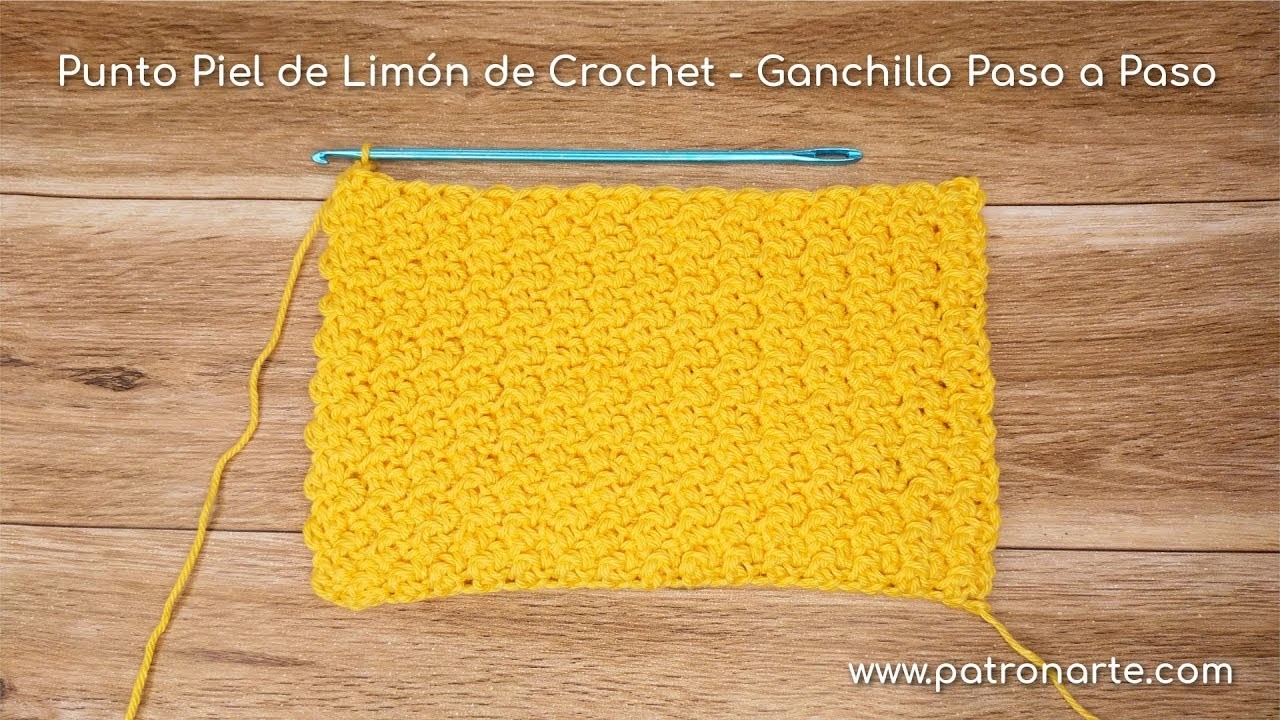 Punto Piel de Limón de Crochet - Ganchillo Paso a Paso | Aumentos y Disminuciones incluidos