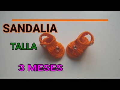 SANDALIAS A CROCHET TALLA 3 MESES