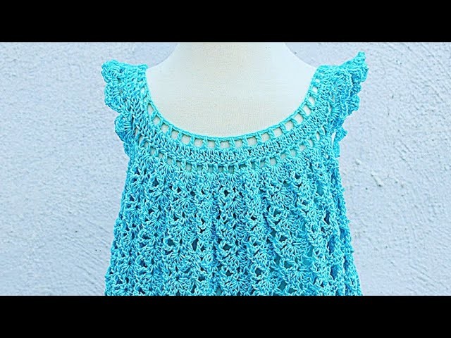Vestido a crochet de verano para niña Majovel fácil y rápido #ganchillo #crochet