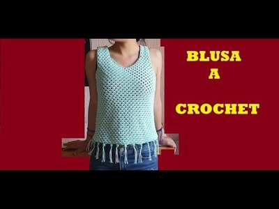 Blusa a Crochet para NIÑAS - blusa FÁCIL a Ganchillo - TODO EN CROCHET
