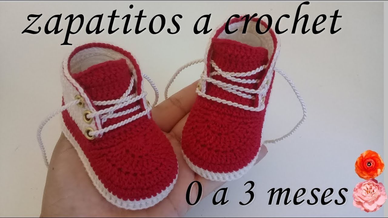 Botitas para bebé a crochet -Modelo Eduardo - tejido - crochet -