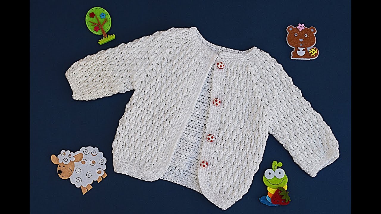 Chaqueta a crochet para niño y niña #crochet #ganchillo #majovelcrochet