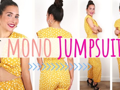 Cómo hacer un MONO - JUMPSUIT - ENTERIZO DIY con nudo, fácil y SIN PATRONES! | Tutorial de costura