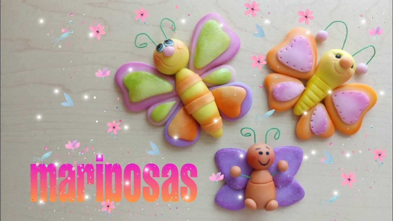 DIY Mariposas | cómo hacer mariposas ????????| porcelana fría | pasta flexible | Ideas Fáciles