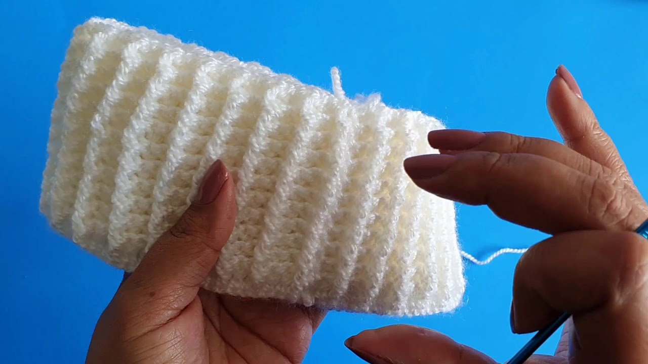 Gorro para HOMBRE tejido FÁCIL a Crochet