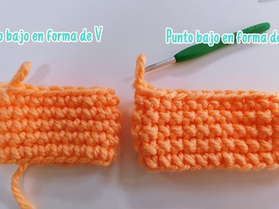 Punto bajo en forma de X. Nueva puntada Crochet- ganchillo Paso a paso.  X-shaped single crochet