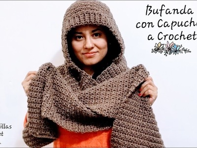 (SUBTITLED IN ENGLISH) #LasMaravillasdelCrochet Bufanda con Capucha a Crochet(ganchillo) Paso a Paso