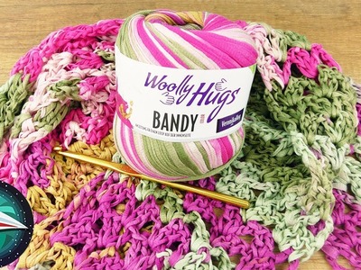 Tejier un chal para el verano | Tutorial muy sencillo en puntos altos | Woolly Hugs Bandy Color