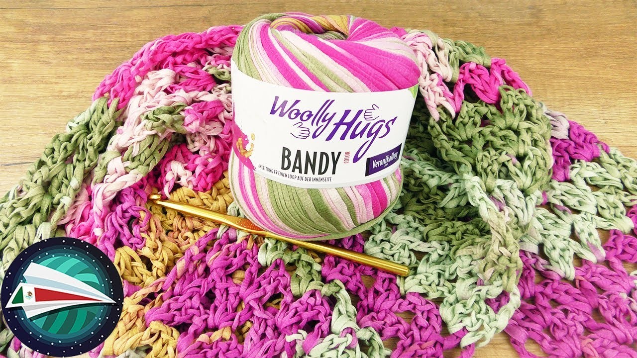 Tejier un chal para el verano | Tutorial muy sencillo en puntos altos | Woolly Hugs Bandy Color