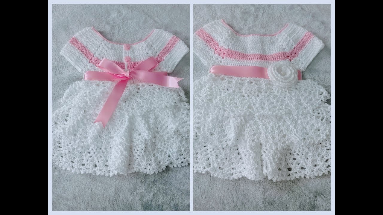 Vestido a crochet para bebé - tejido - crochet - ganchillo