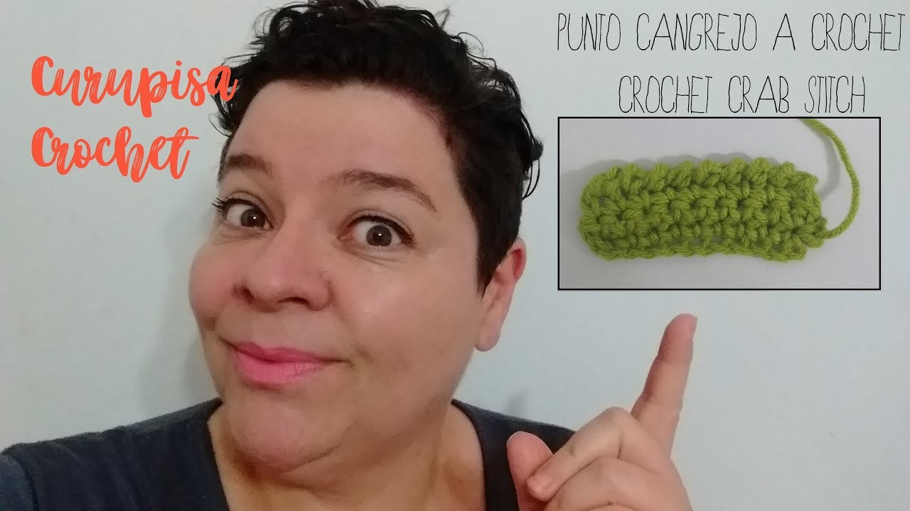 APRENDE A TEJER CROCHET: punto cangrejo - LEARN TO CROCHET: crab stitch