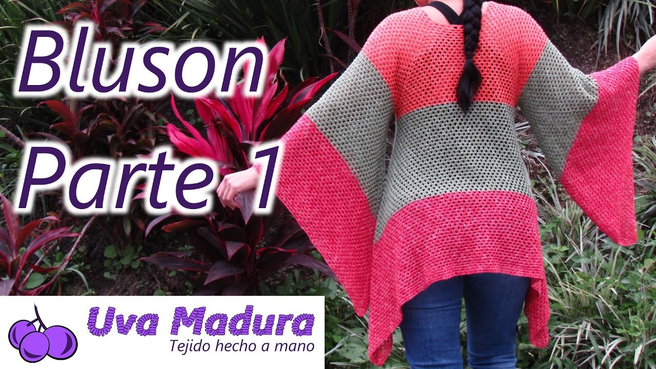 Blusa o Bluson tejido a Crochet Ganchillo  Parte 1 Uva Madura Crochet