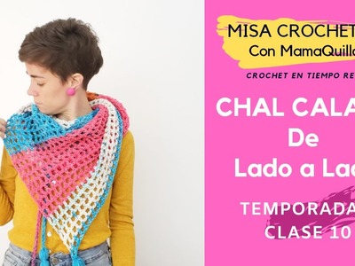 CHAL CALADO De Lado a Lado - Crochet en Tiempo Real con mamaQuilla!