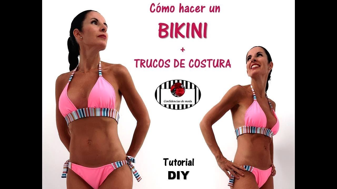Cómo hacer un BIKINI. TRUCOS DE COSTURA. Doble tutorial DIY