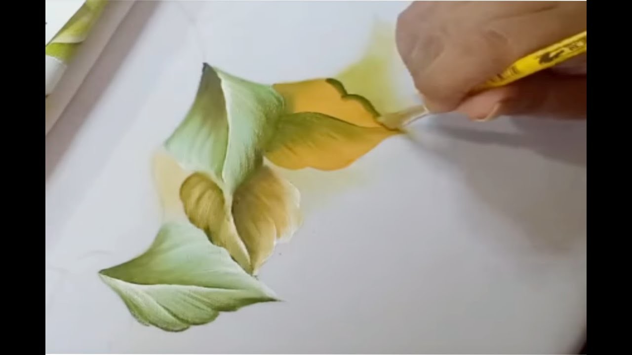 Como Pintar Hojas Para Mantel Con Frutas. Tutorial De Pintura