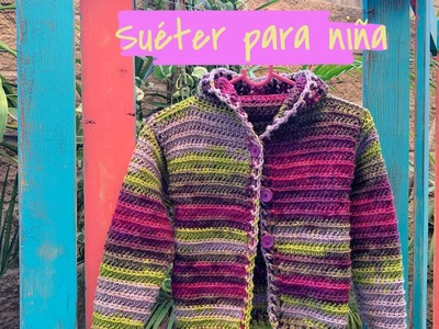 Como tejer un Sueter para Niño -a crochet- (Suéter Candy)