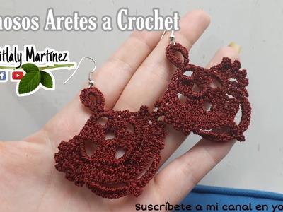 Hermosos Aretes a crochet |Diseño 5