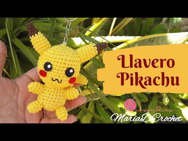 Llavero - Keychain Pikachu a Crochet | Tutorial amigurumi Pikachu Pokémon | #MaríaDCRochet