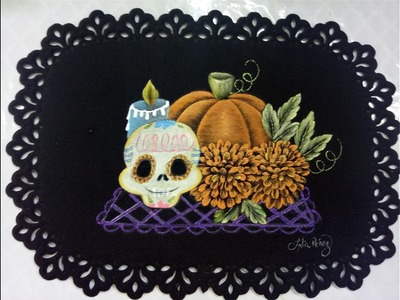 Pintura en tela Halloween y Día de Muertos Como Pintar En Tela Negra