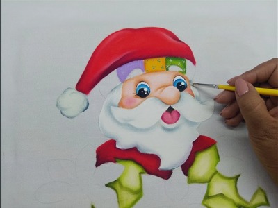 Pintura En Tela Navidad Como Pintar Un Santa Claus Con Pintura Textil
