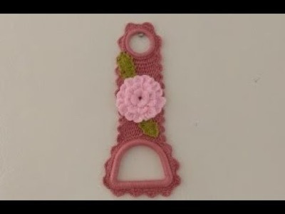 Porta Paño a Crochet con Flor