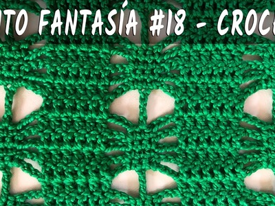 Punto fantasía #18  - Punto araña #5 -  Crochet - Tutorial paso a paso