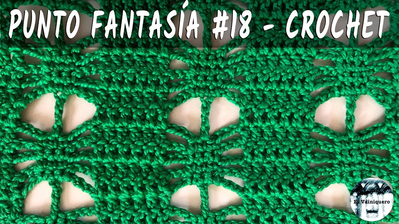 Punto fantasía #18  - Punto araña #5 -  Crochet - Tutorial paso a paso