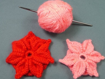 TEJIDO DE FLORES A CROCHET - ETRELLA a Crochet en 3D - Crochet 3D Flower