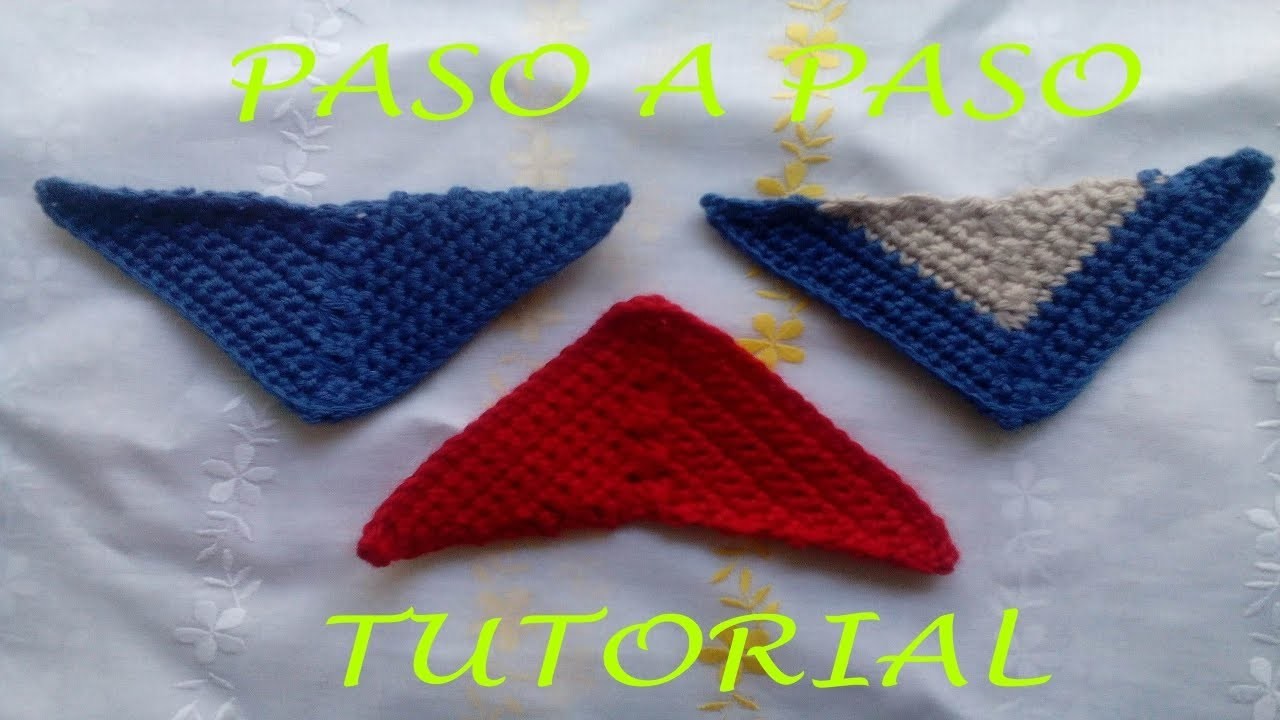 Triángulo de crochet para patchwork